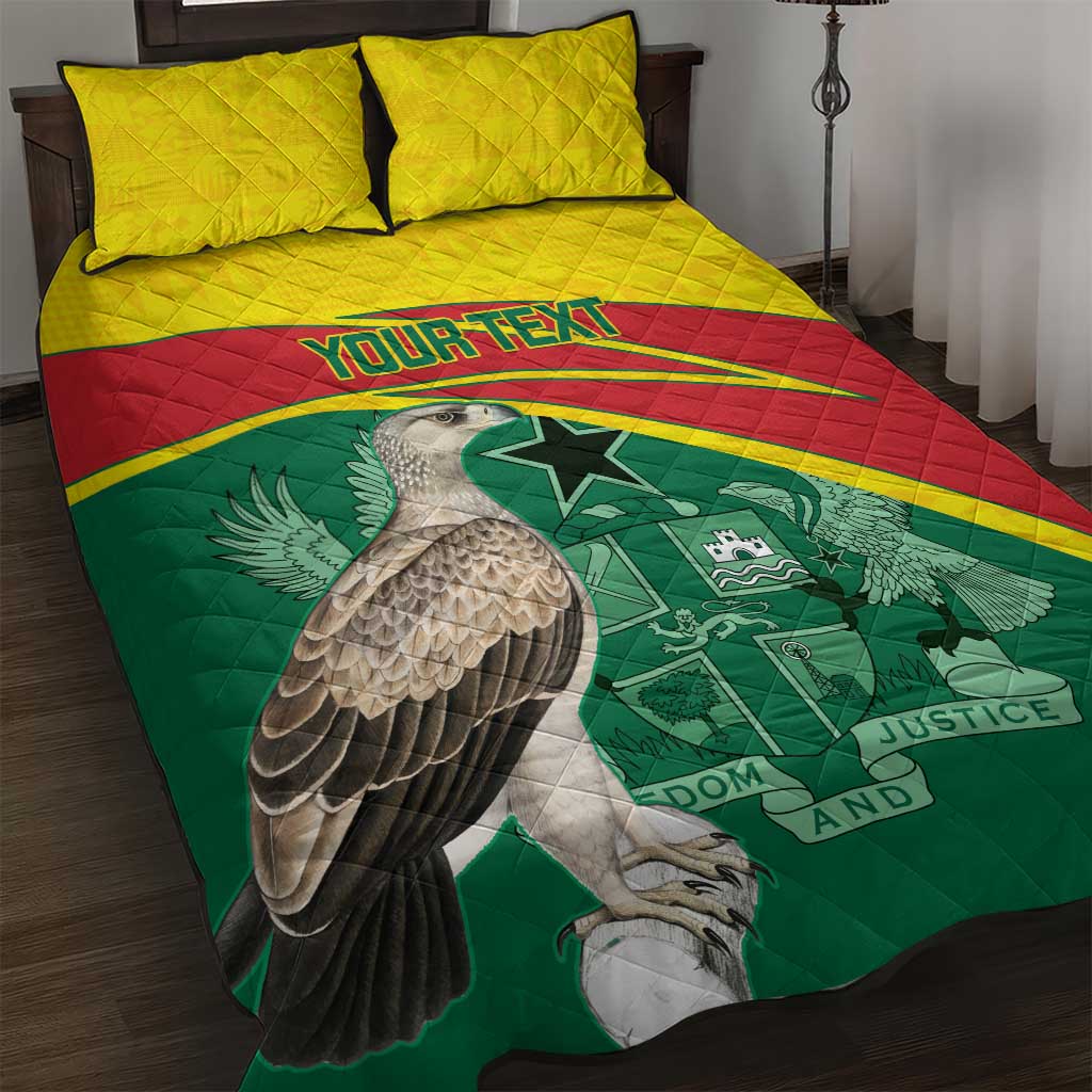 Custom Ghana Black Batters Quilt Bed Set Ghanaian Tawny Eagle - Cricket Style LT14