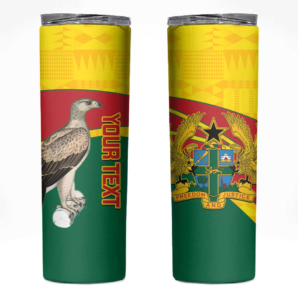 Custom Ghana Black Batters Skinny Tumbler Ghanaian Tawny Eagle - Cricket Style LT14