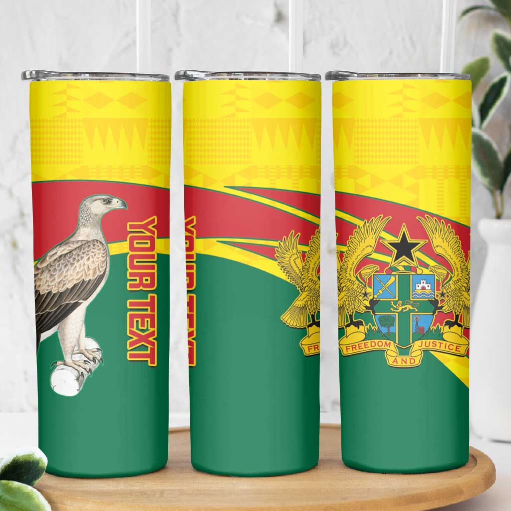 Custom Ghana Black Batters Skinny Tumbler Ghanaian Tawny Eagle - Cricket Style LT14