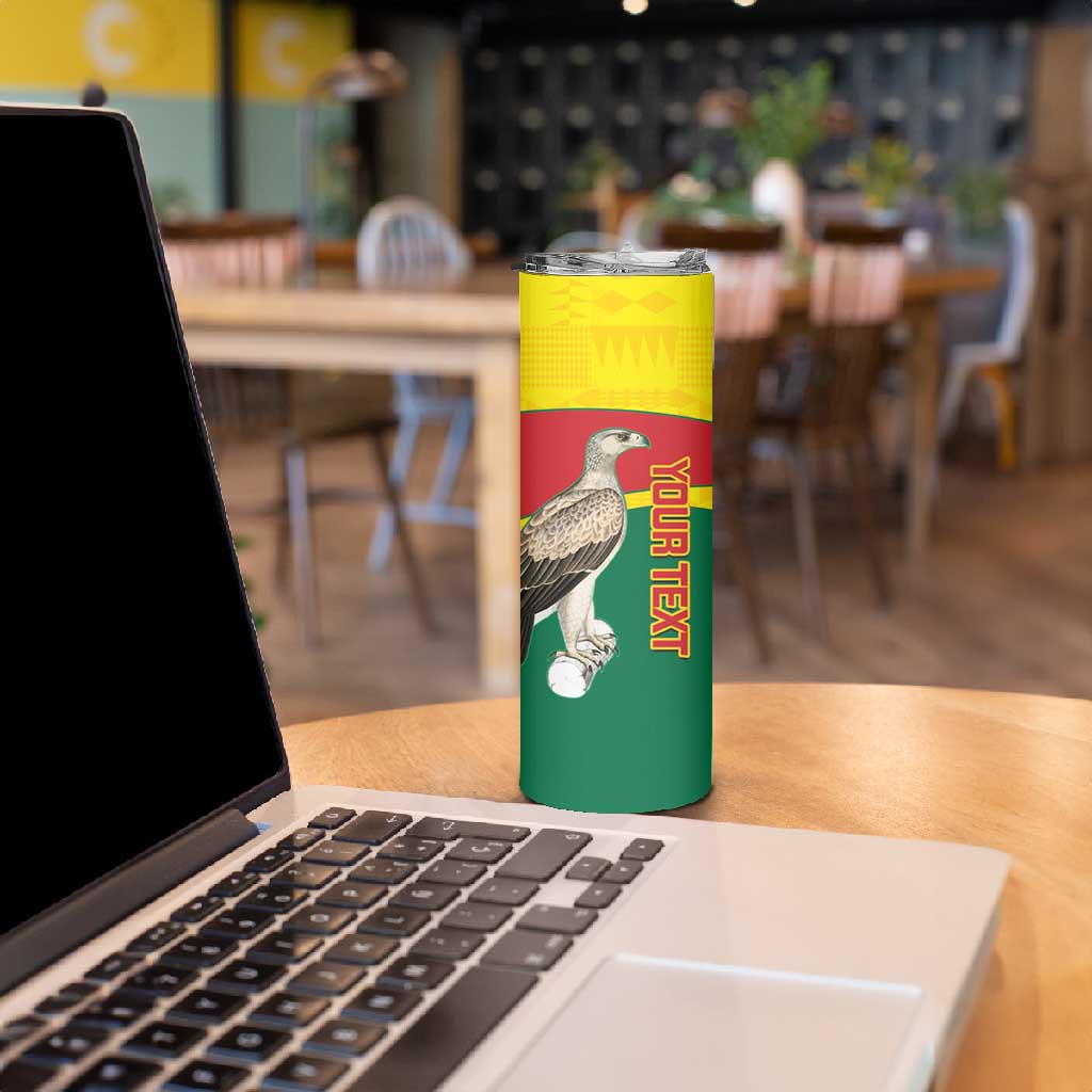 Custom Ghana Black Batters Skinny Tumbler Ghanaian Tawny Eagle - Cricket Style LT14