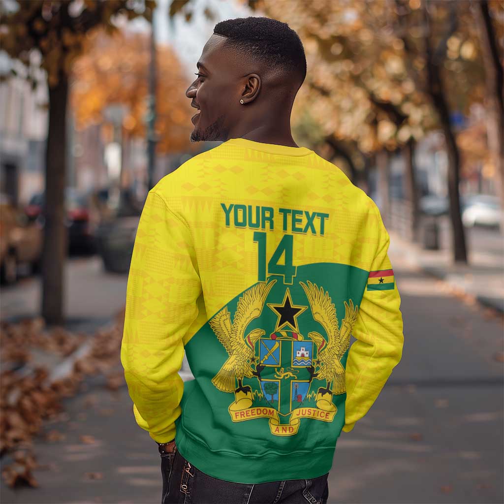 Custom Ghana Black Batters Sweatshirt Ghanaian Tawny Eagle - Cricket Style LT14