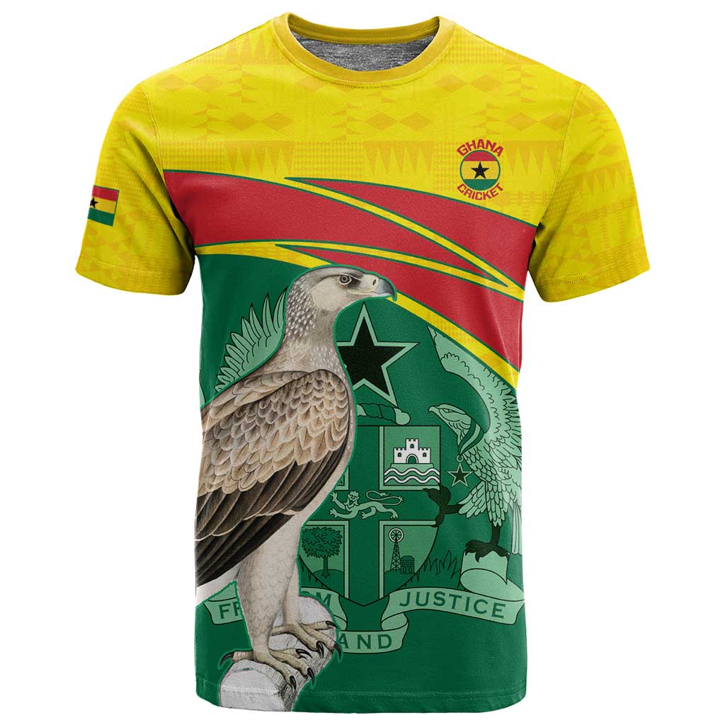 Custom Ghana Black Batters T shirt Ghanaian Tawny Eagle - Cricket Style LT14