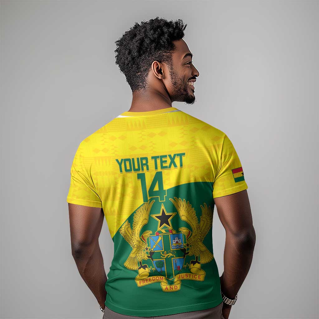 Custom Ghana Black Batters T shirt Ghanaian Tawny Eagle - Cricket Style LT14