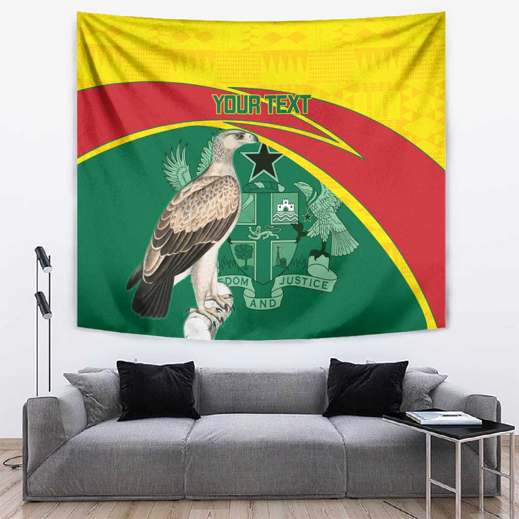 Custom Ghana Black Batters Tapestry Ghanaian Tawny Eagle - Cricket Style LT14
