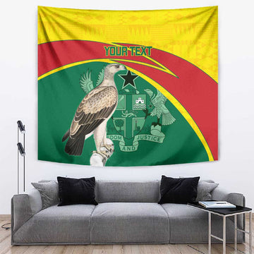 Custom Ghana Black Batters Tapestry Ghanaian Tawny Eagle - Cricket Style LT14
