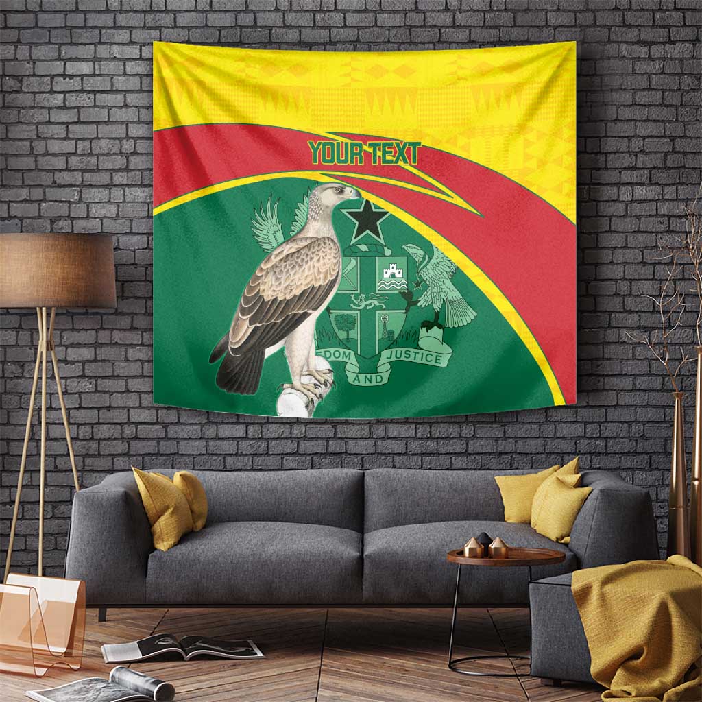 Custom Ghana Black Batters Tapestry Ghanaian Tawny Eagle - Cricket Style LT14