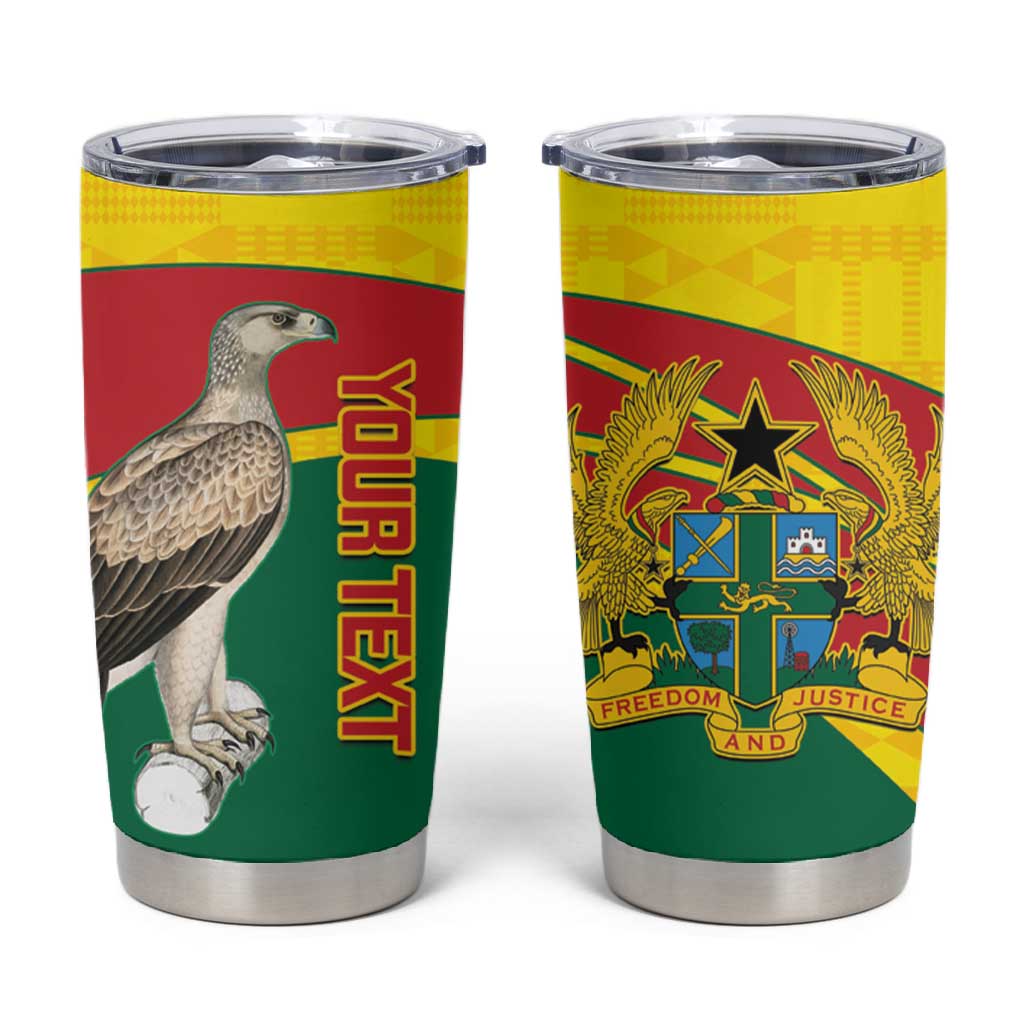 Custom Ghana Black Batters Tumbler Cup Ghanaian Tawny Eagle - Cricket Style LT14