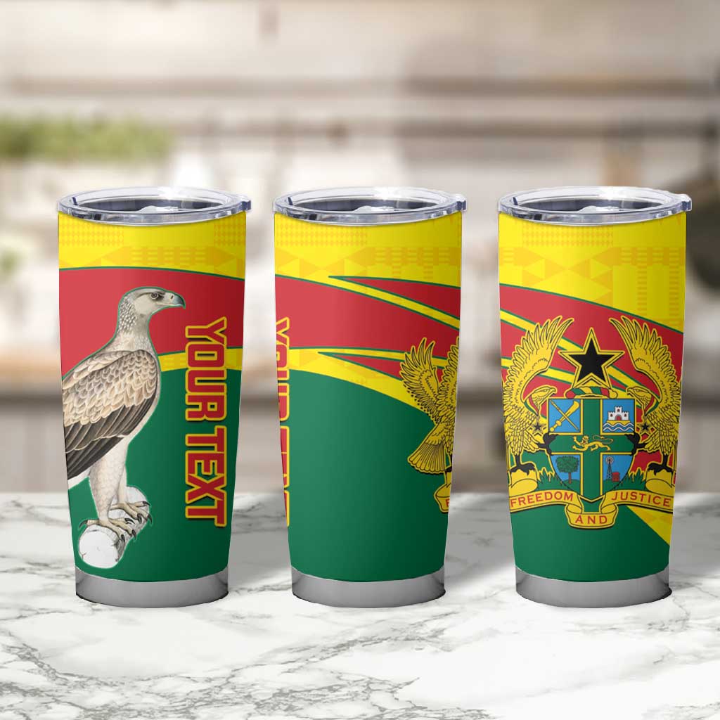Custom Ghana Black Batters Tumbler Cup Ghanaian Tawny Eagle - Cricket Style LT14