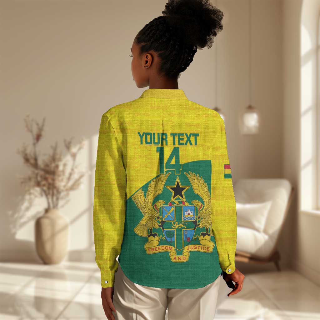 Custom Ghana Black Batters Women Casual Shirt Ghanaian Tawny Eagle - Cricket Style LT14