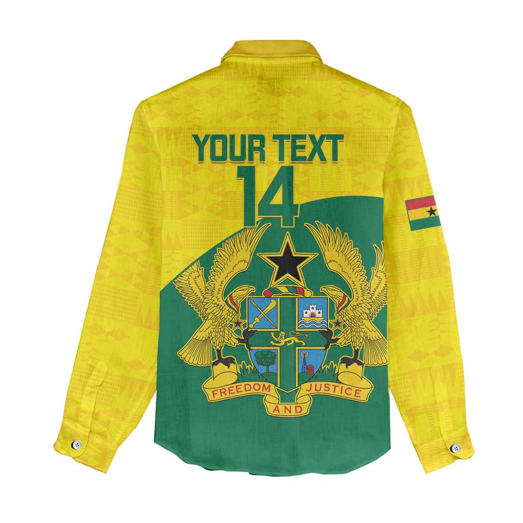 Custom Ghana Black Batters Women Casual Shirt Ghanaian Tawny Eagle - Cricket Style LT14