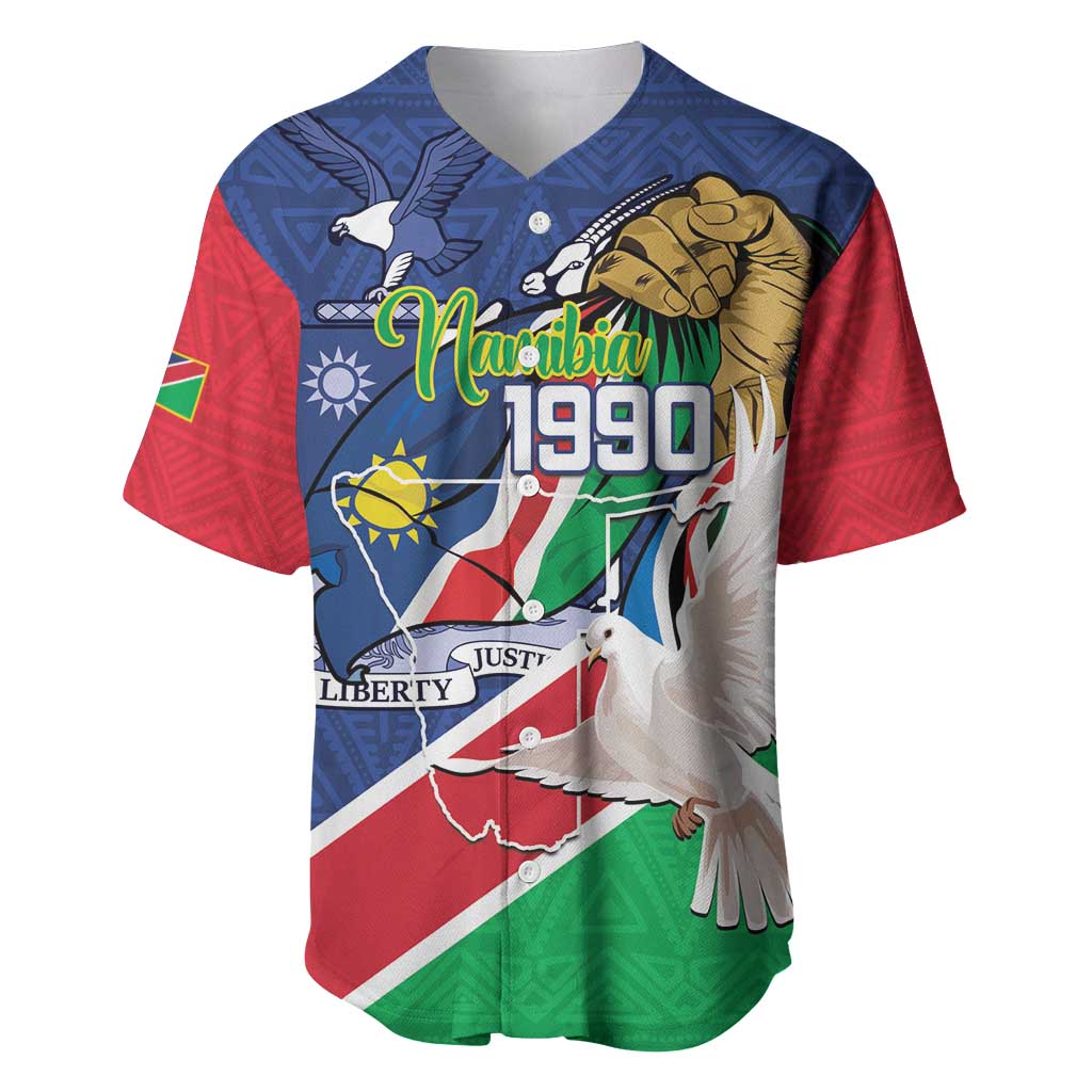 Afro Namibia Independence Day Baseball Jersey Namibian 1990 African Pattern LT14