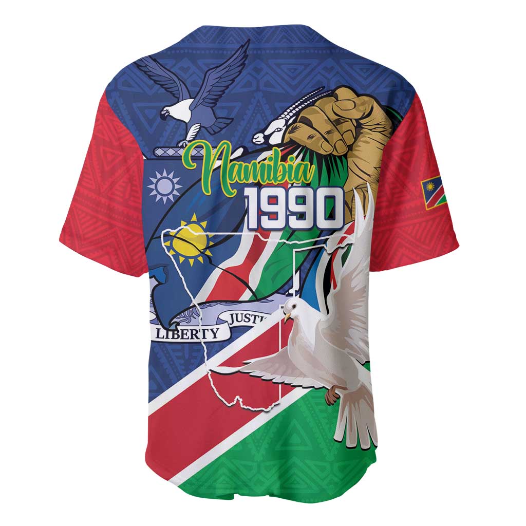 Afro Namibia Independence Day Baseball Jersey Namibian 1990 African Pattern LT14