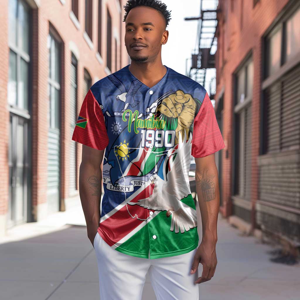 Afro Namibia Independence Day Baseball Jersey Namibian 1990 African Pattern LT14