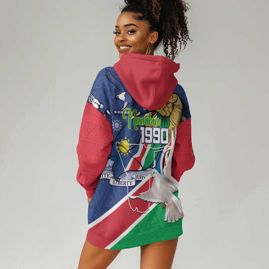 Afro Namibia Independence Day Hoodie Dress Namibian 1990 African Pattern LT14