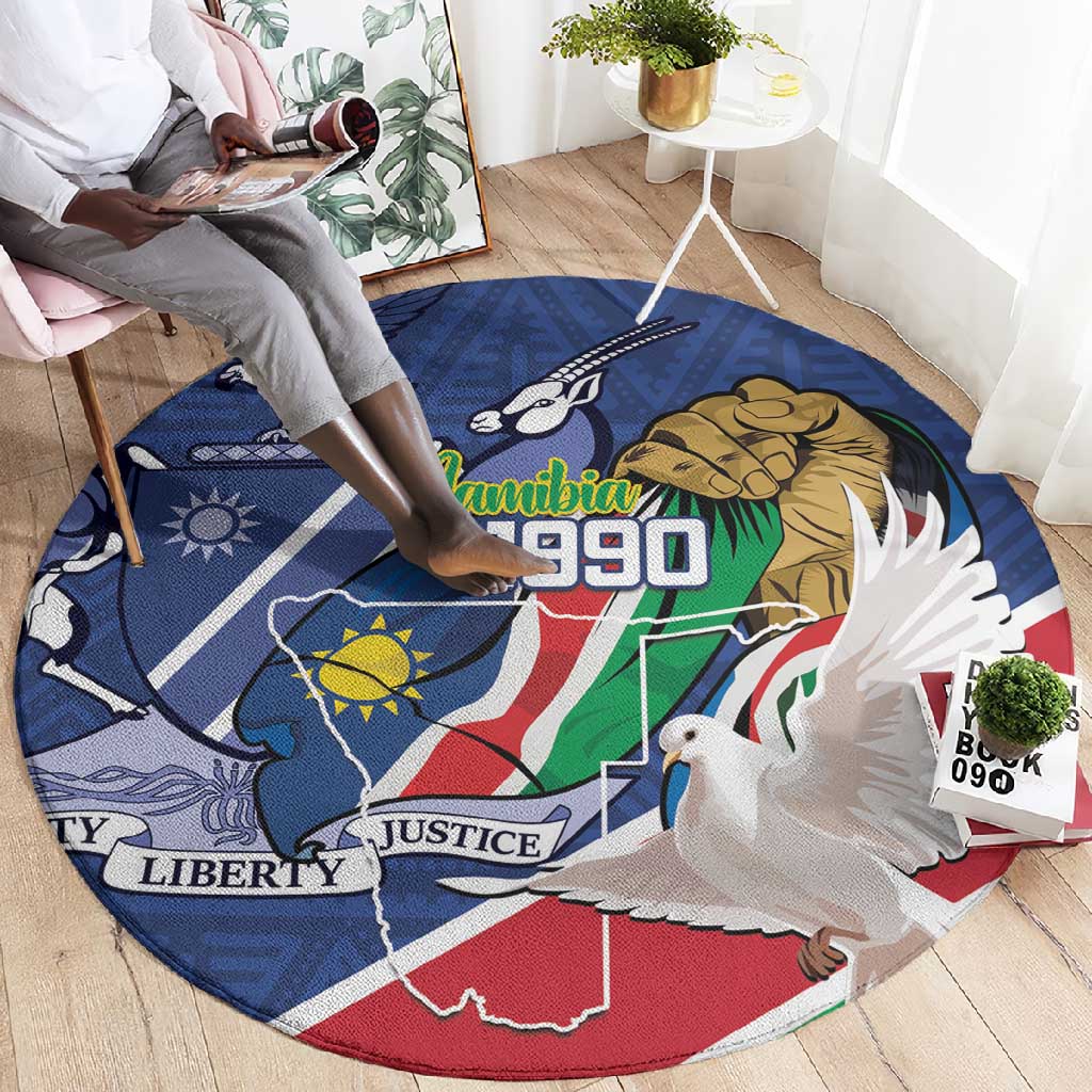 Afro Namibia Independence Day Round Carpet Namibian 1990 African Pattern LT14