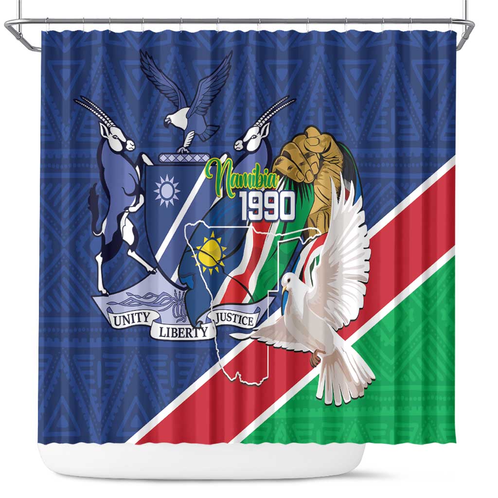 Namibia 1990 Shower Curtain Independence Anniversary African Pattern LT14