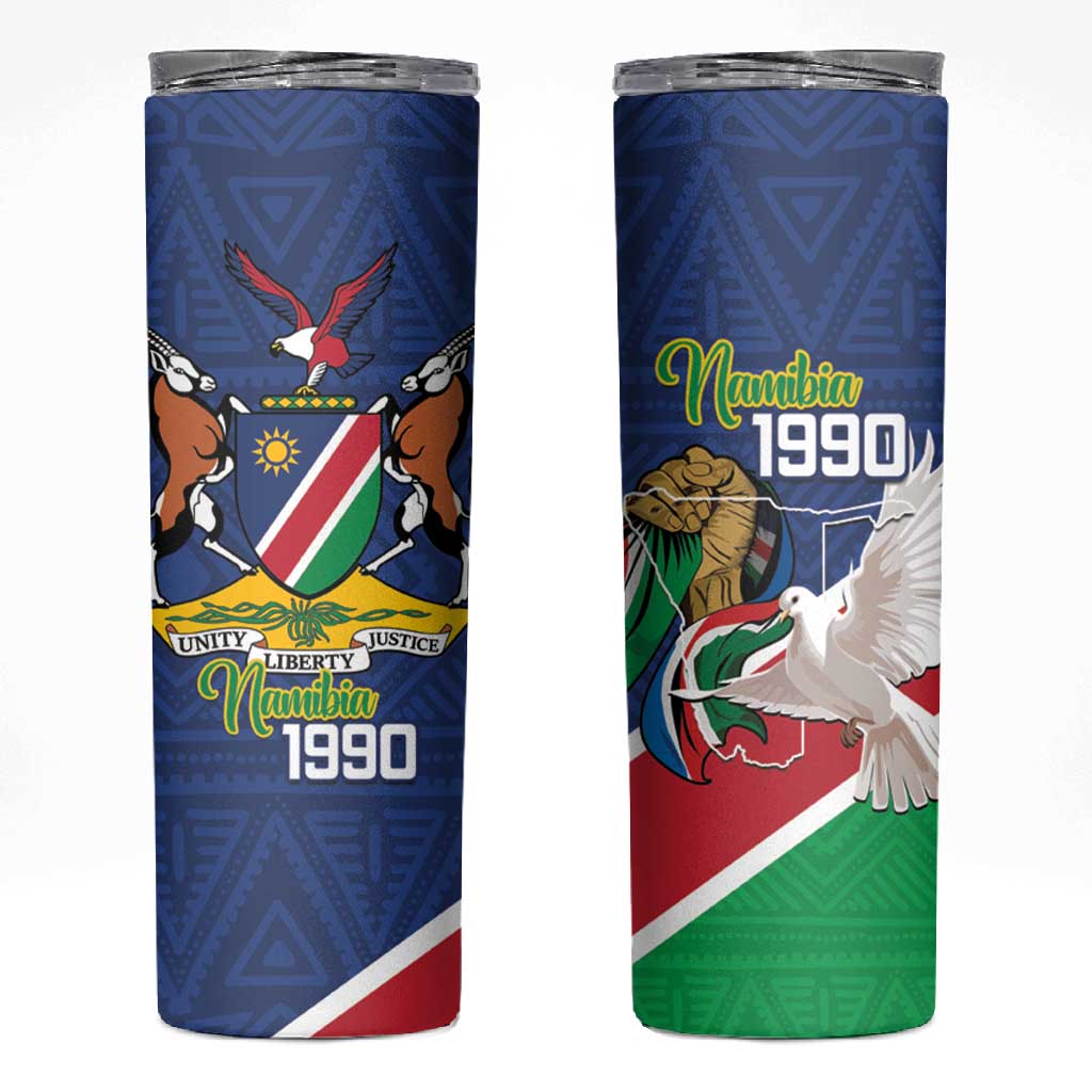 Afro Namibia Independence Day Skinny Tumbler Namibian 1990 African Pattern LT14
