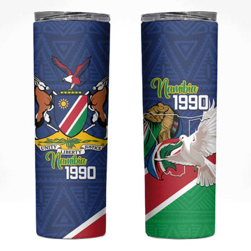 Afro Namibia Independence Day Skinny Tumbler Namibian 1990 African Pattern LT14