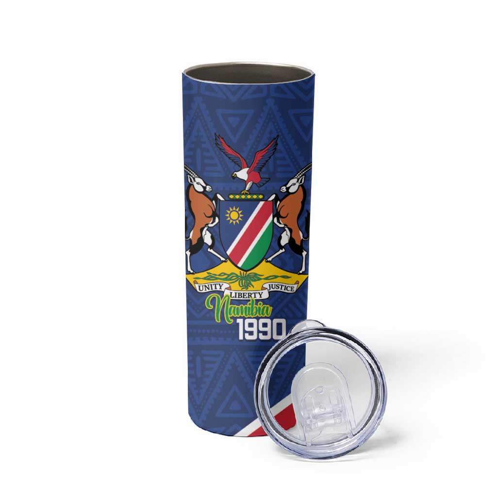 Afro Namibia Independence Day Skinny Tumbler Namibian 1990 African Pattern LT14