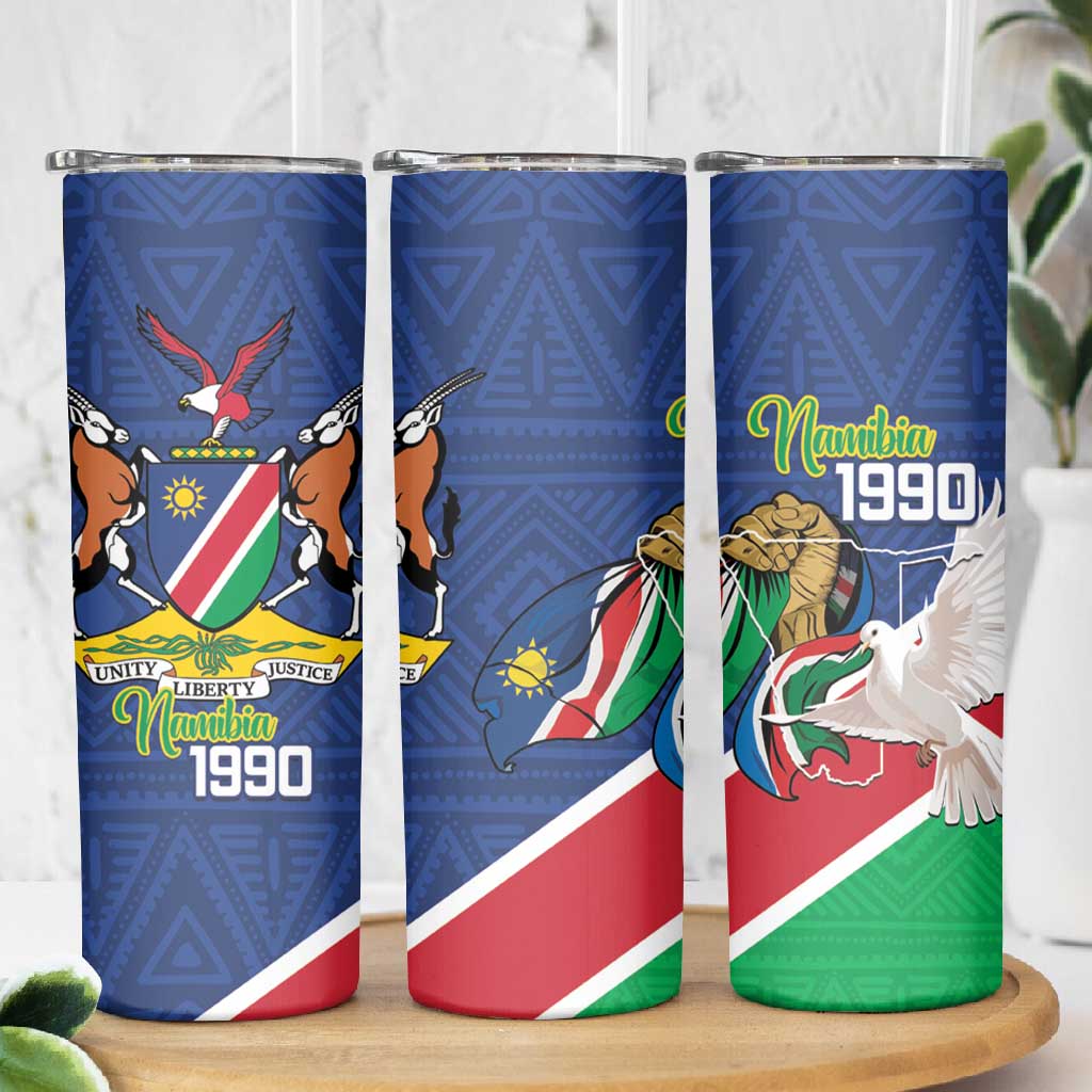 Afro Namibia Independence Day Skinny Tumbler Namibian 1990 African Pattern LT14