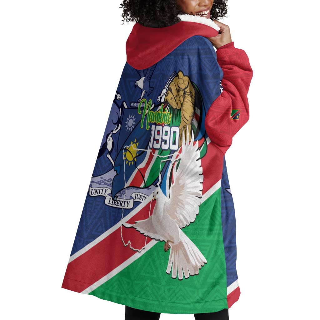Afro Namibia Independence Day Wearable Blanket Hoodie Namibian 1990 African Pattern LT14