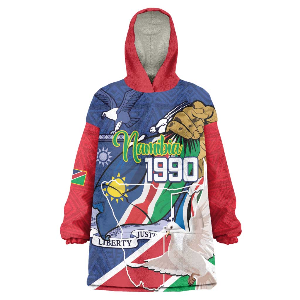 Afro Namibia Independence Day Wearable Blanket Hoodie Namibian 1990 African Pattern LT14
