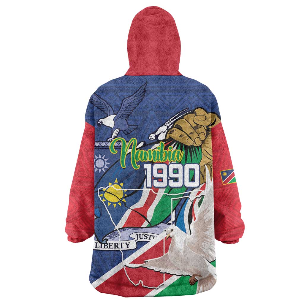 Afro Namibia Independence Day Wearable Blanket Hoodie Namibian 1990 African Pattern LT14