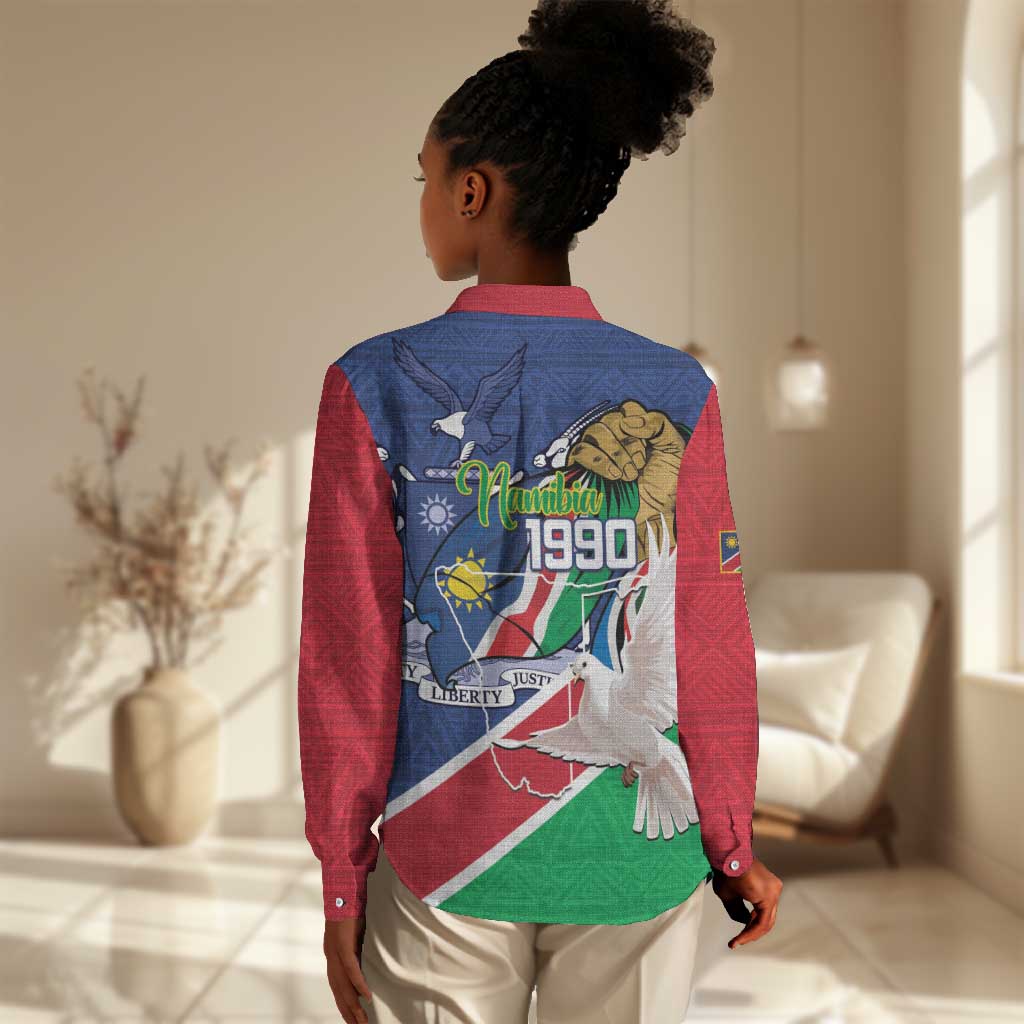 Afro Namibia Independence Day Women Casual Shirt Namibian 1990 African Pattern LT14