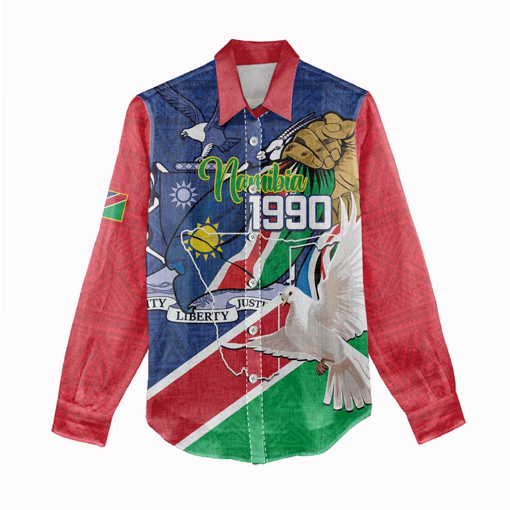 Afro Namibia Independence Day Women Casual Shirt Namibian 1990 African Pattern LT14
