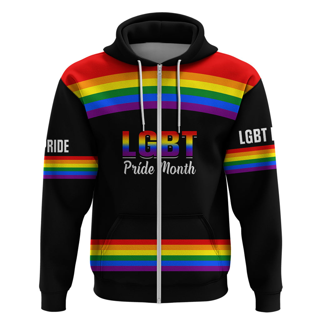Pride Month LGBT Hoodie Proud Of Who I Am Black LT14