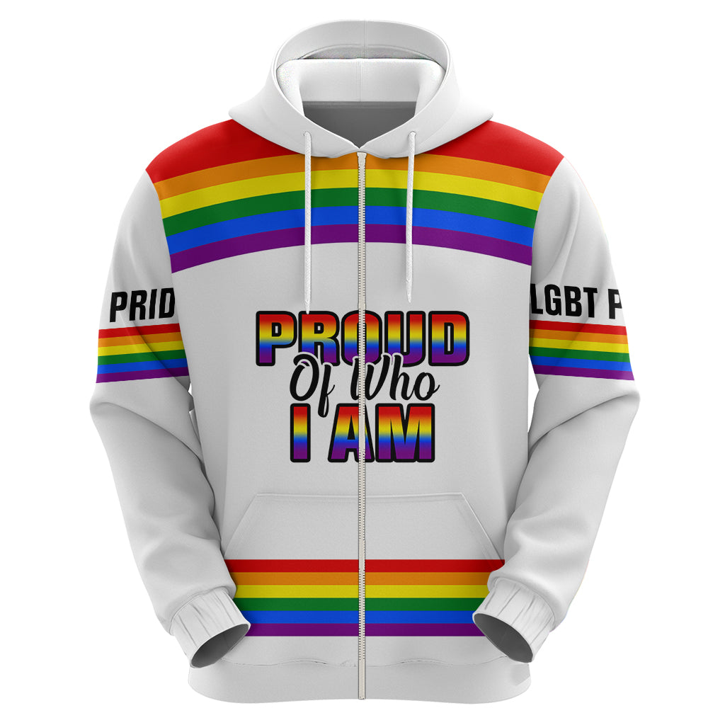 Pride Month LGBT Hoodie Proud Of Who I Am White LT14