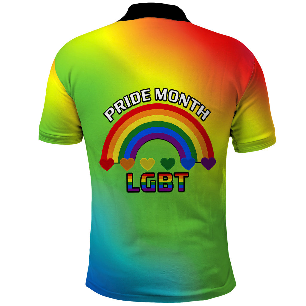 Pride Month LGBT Polo Shirt In June We Wear Rainbow LT14