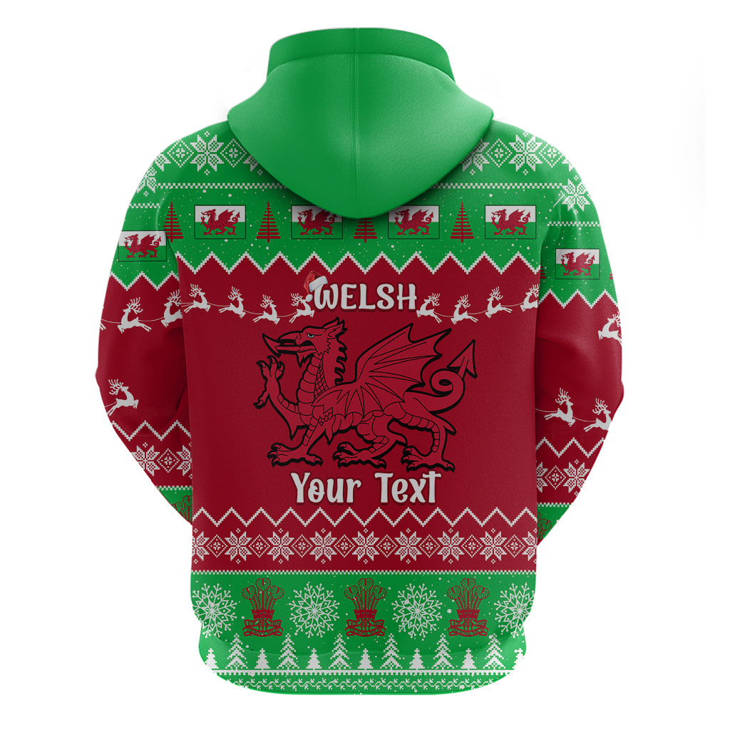 Personalised Wales Christmas Hoodie Nadolig Llawen Cymru Unique Version LT14