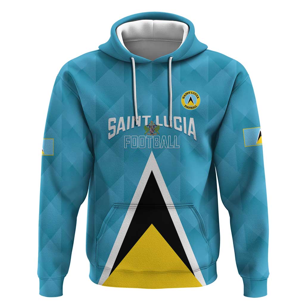 Custom Saint Lucia Football Hoodie Flag Style LT14