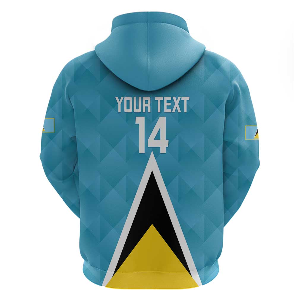 Custom Saint Lucia Football Hoodie Flag Style LT14