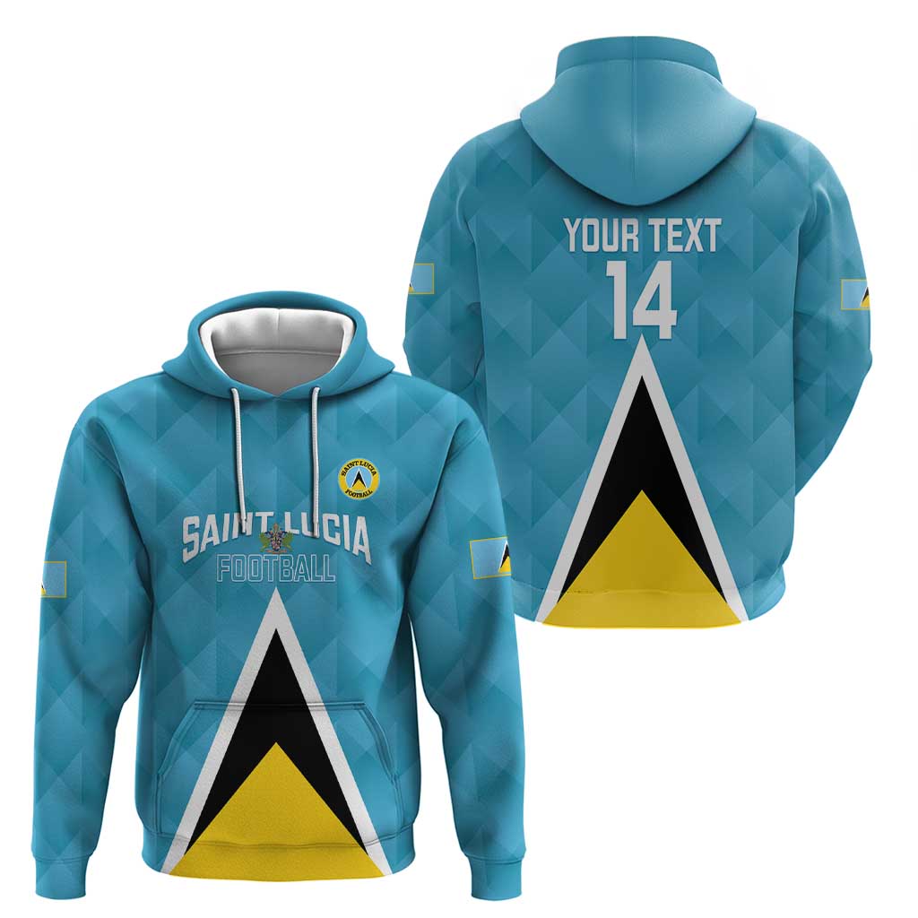 Custom Saint Lucia Football Hoodie Flag Style LT14