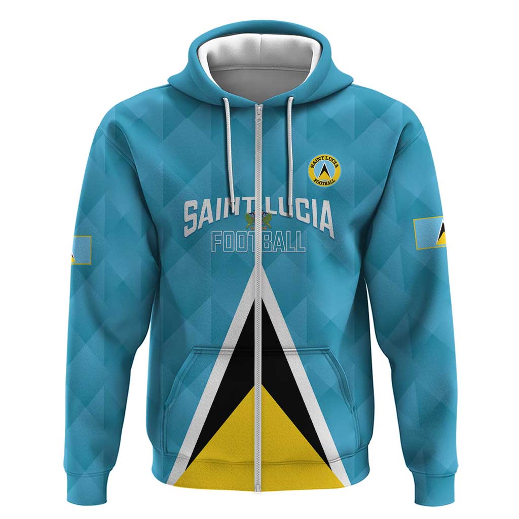 Custom Saint Lucia Football Hoodie Flag Style LT14