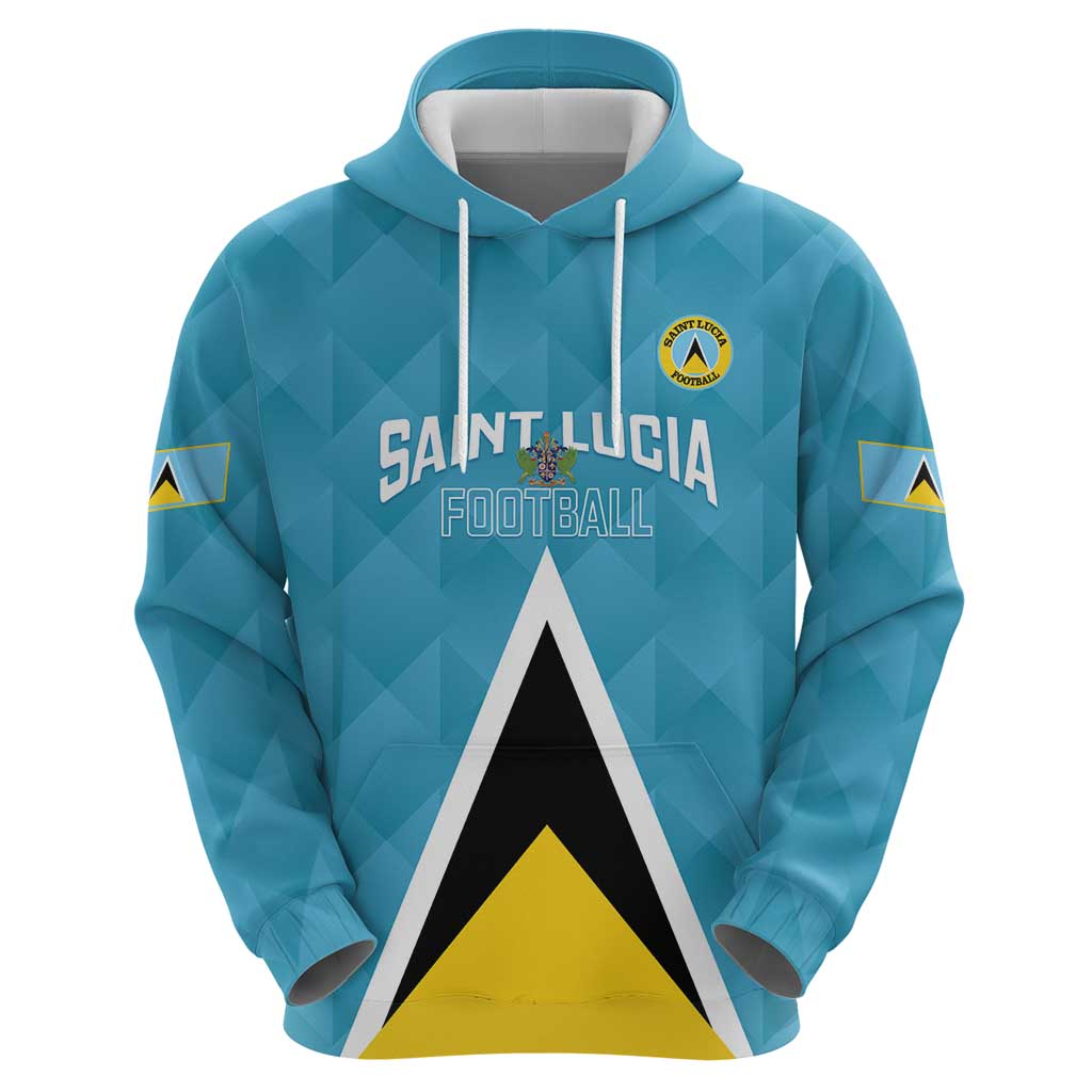 Custom Saint Lucia Football Hoodie Flag Style LT14
