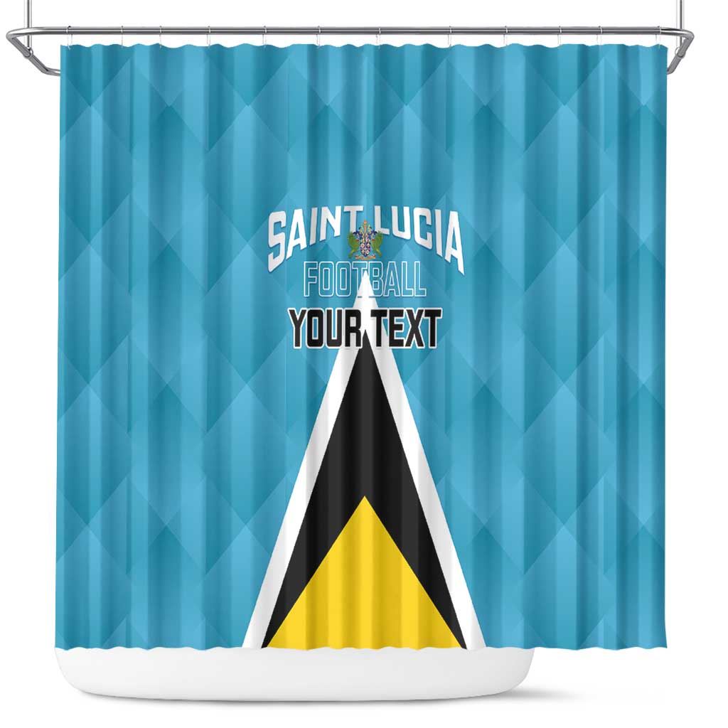 Custom Saint Lucia Football Shower Curtain Flag Style LT14