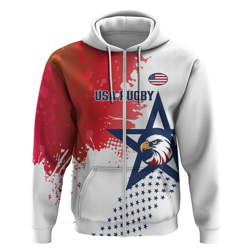 Custom United States Rugby Hoodie 2024 Pacific Go Eagles LT14