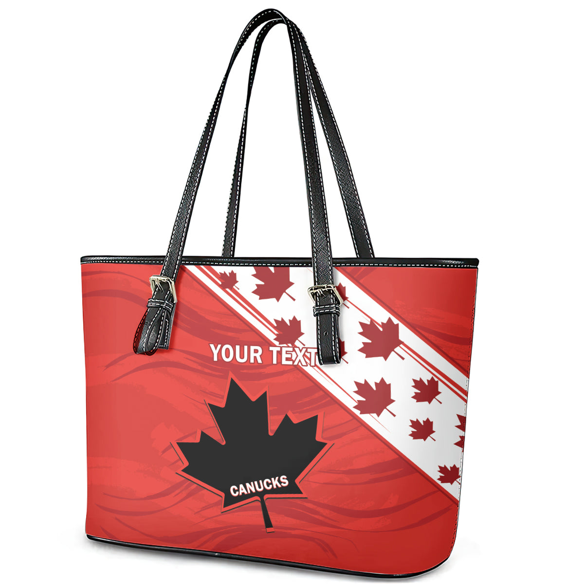 Custom Canada Rugby Leather Tote Bag 2024 Pacific Go Canucks LT14