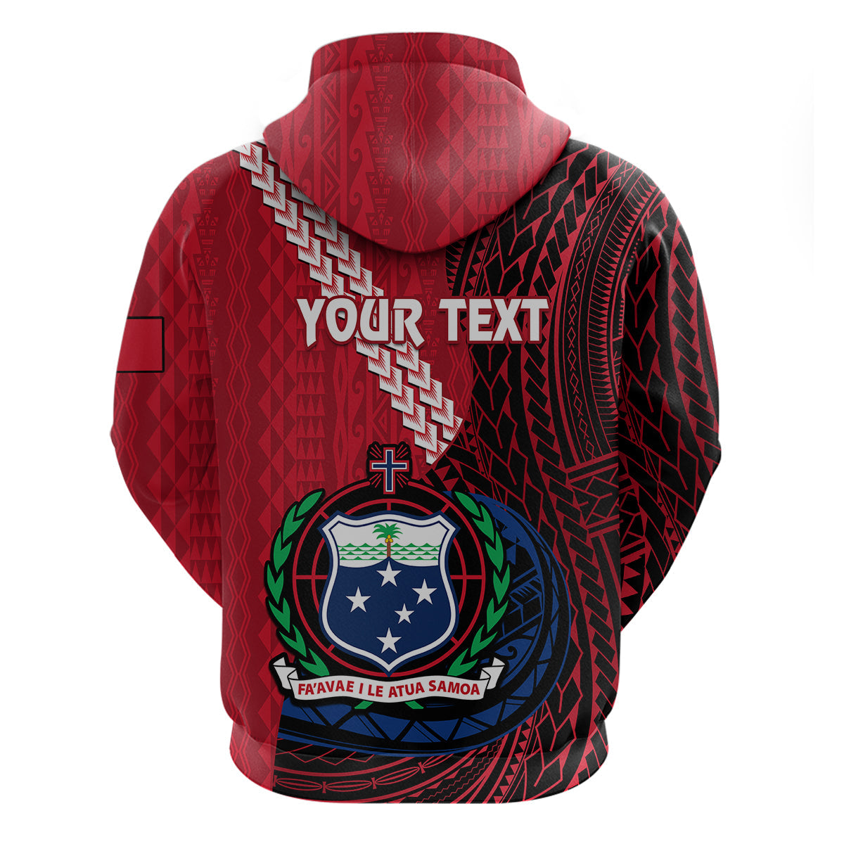 Custom Samoa Hoodie Happy Independence Day Samoan Red Pattern LT14