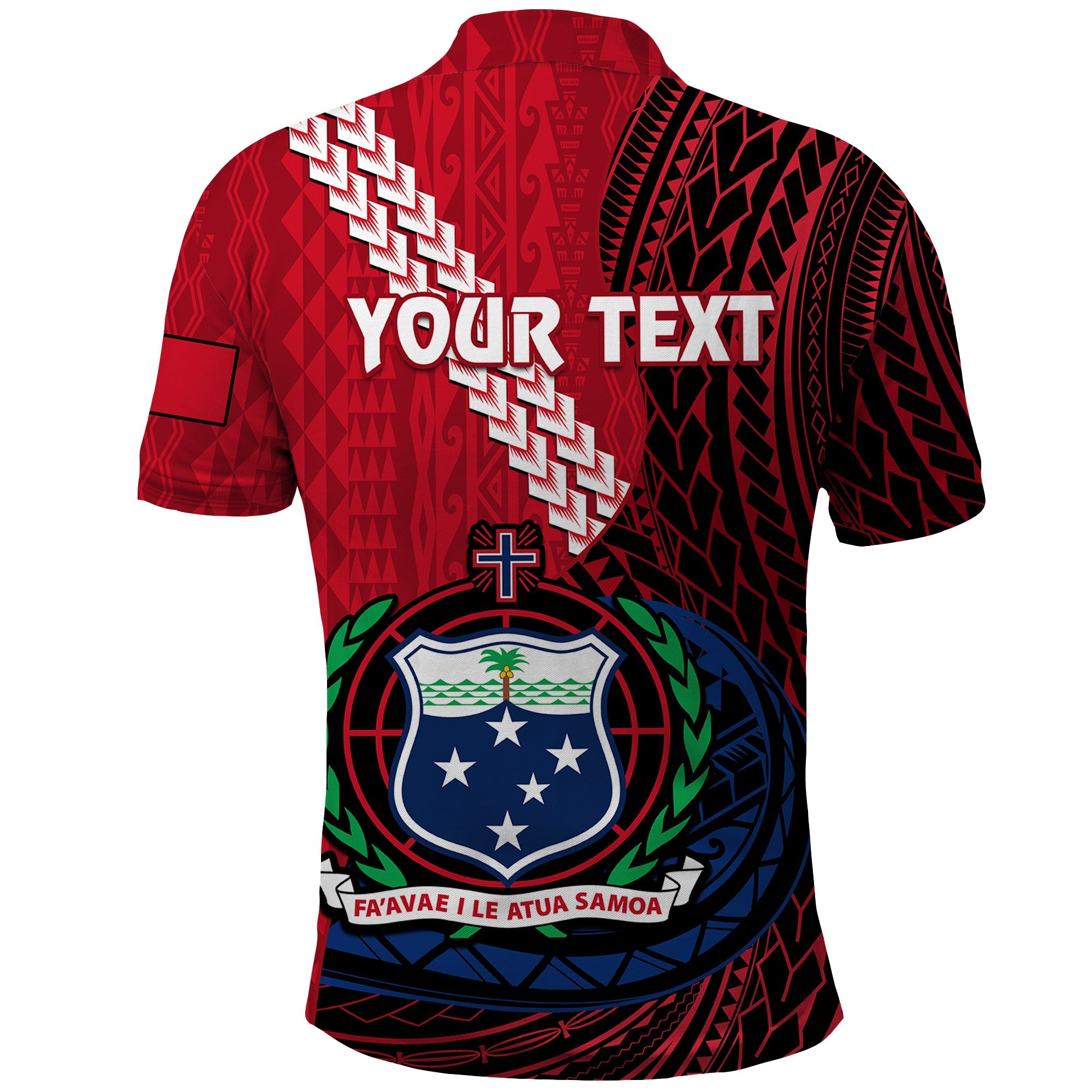 Custom Samoa Polo Shirt Happy Independence Day Samoan Red Pattern LT14