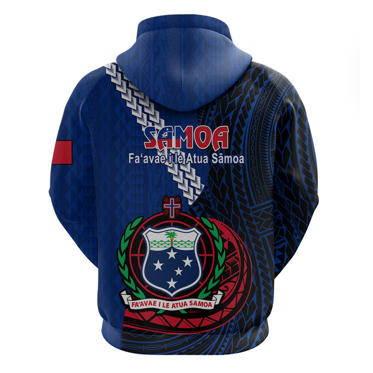 Samoa Hoodie Happy Independence Day Samoan Blue Pattern LT14