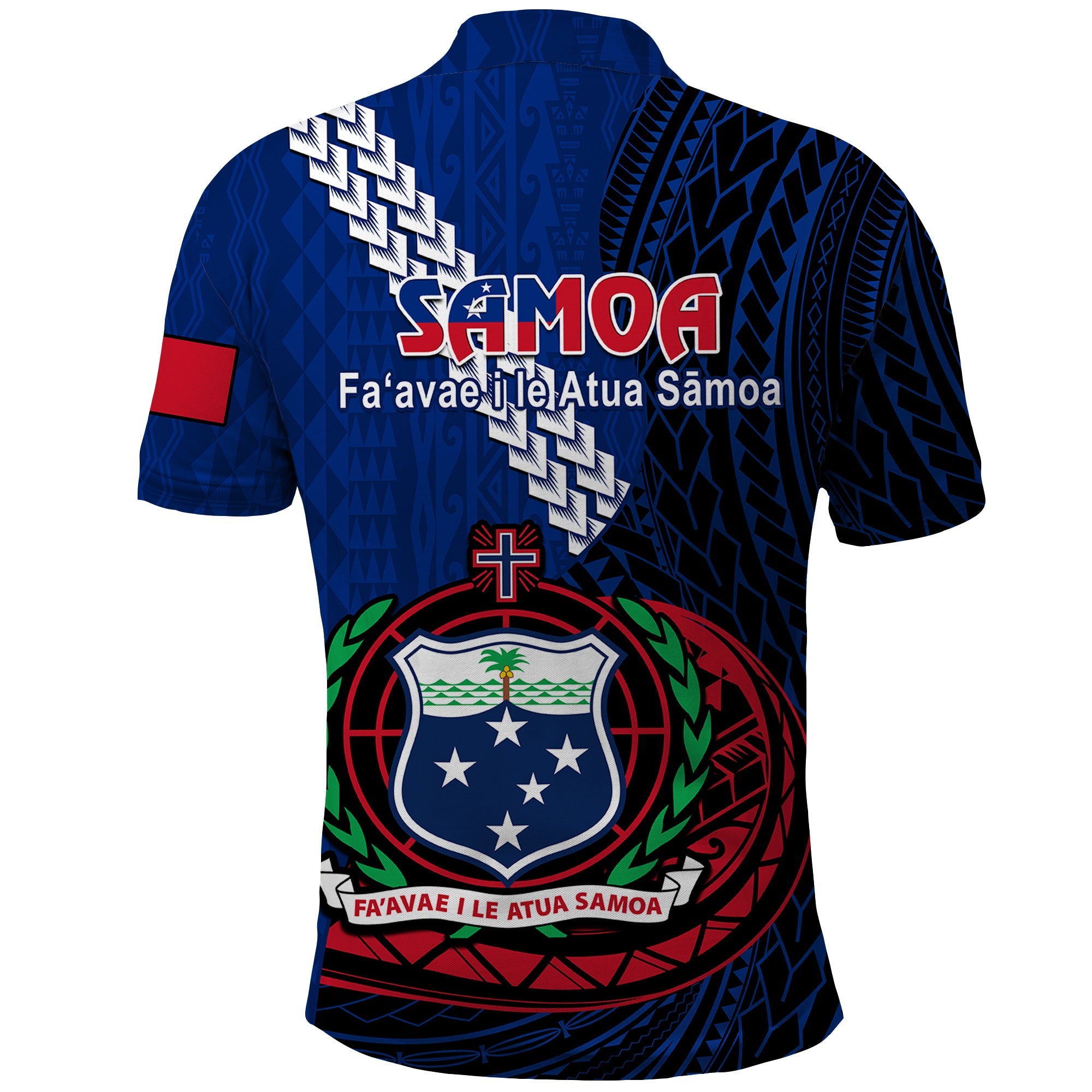 Samoa Polo Shirt Happy Independence Day Samoan Blue Pattern LT14