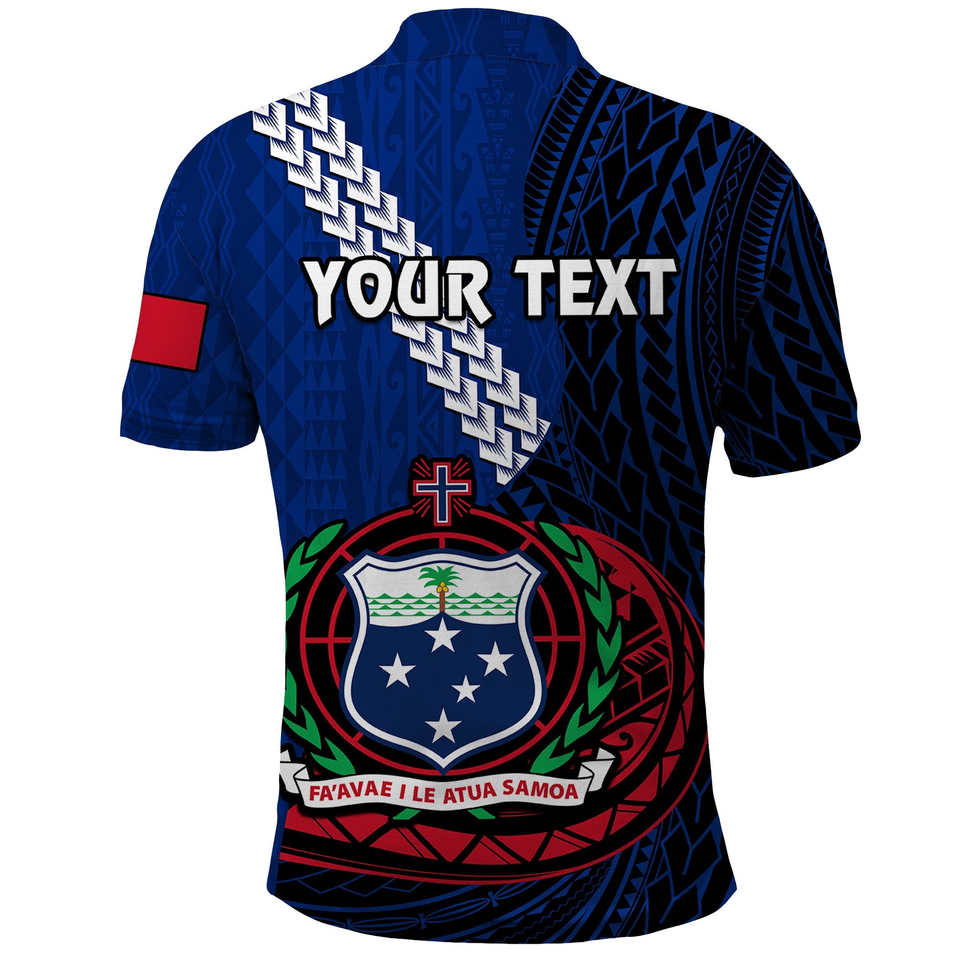 Custom Samoa Polo Shirt Happy Independence Day Samoan Blue Pattern LT14