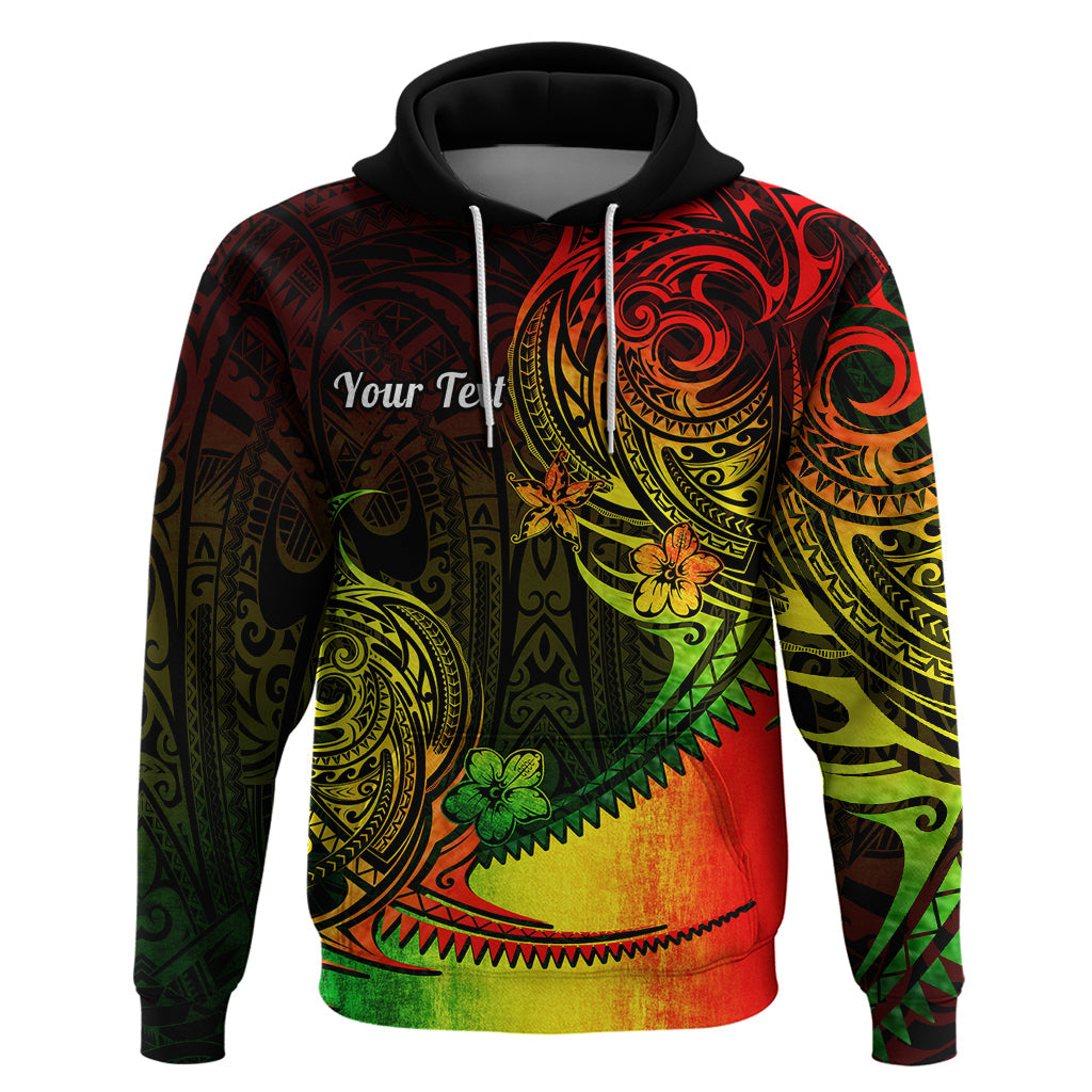 Custom Polynesian Tribal Hoodie Unique Reggae LT14