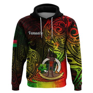 Custom Vanuatu Hoodie Reggae Polynesia Long God Yumi Stanap LT14