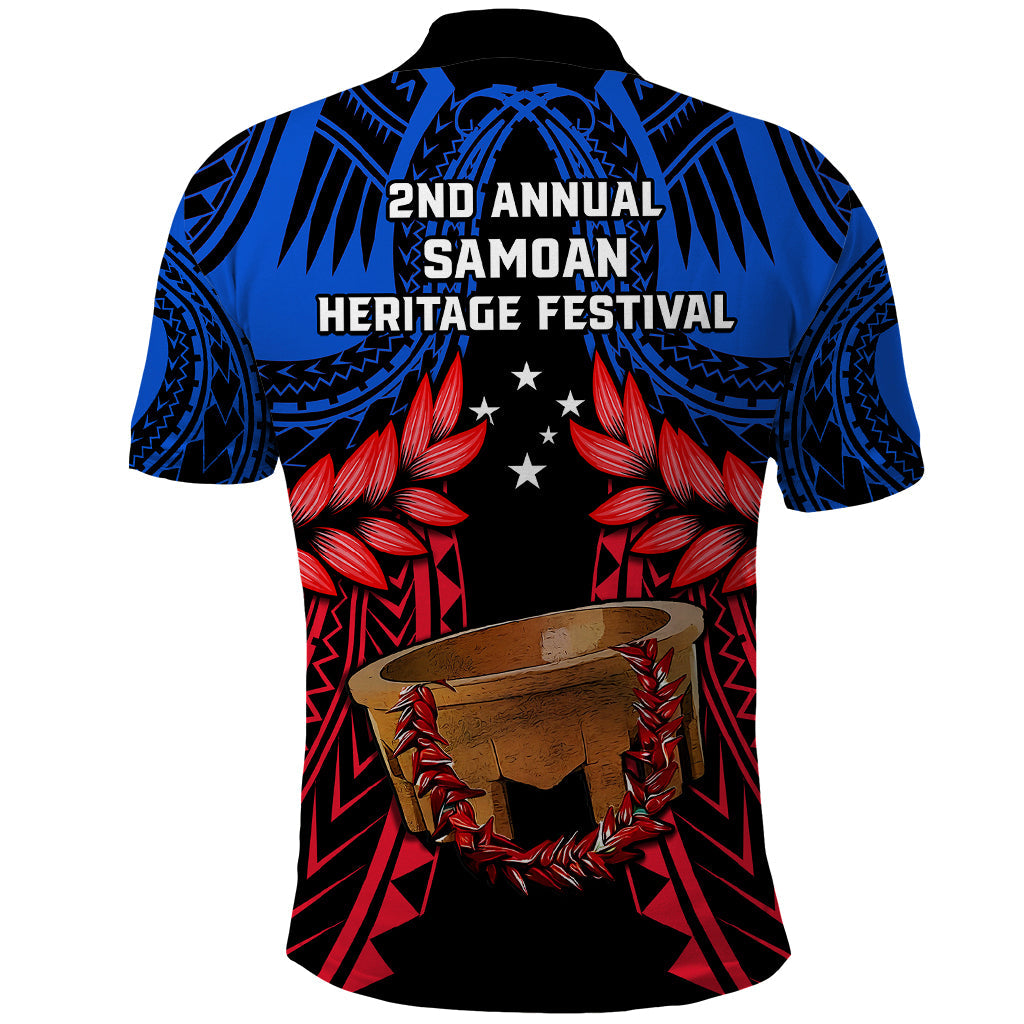 Samoa Polo Shirt Heritage Festival Samoan Tattoo With Ula Fala Kava Bowl LT14