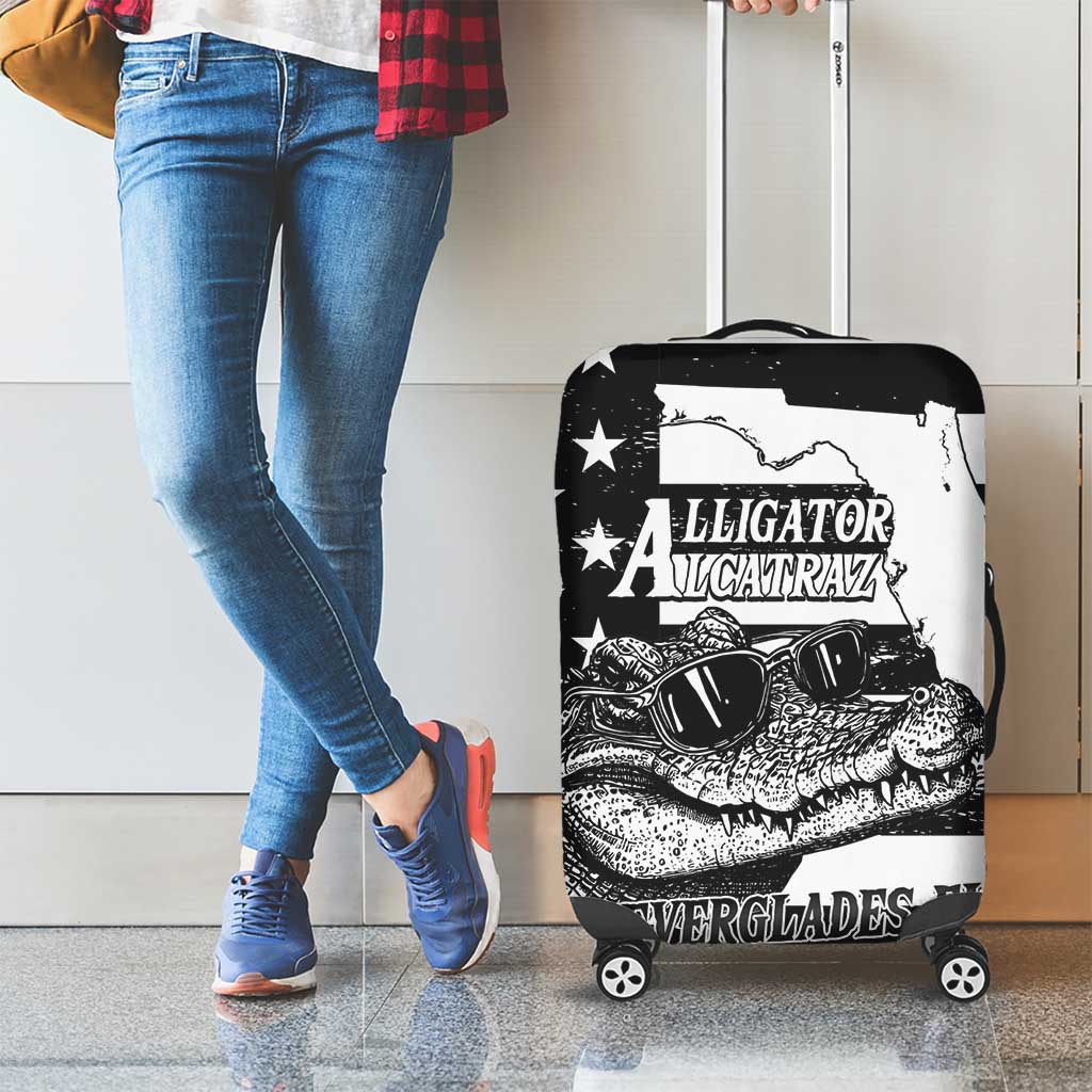 Alligator Alcatraz Luggage Cover Cool Gator Everglades USA Grunge Flag LT14